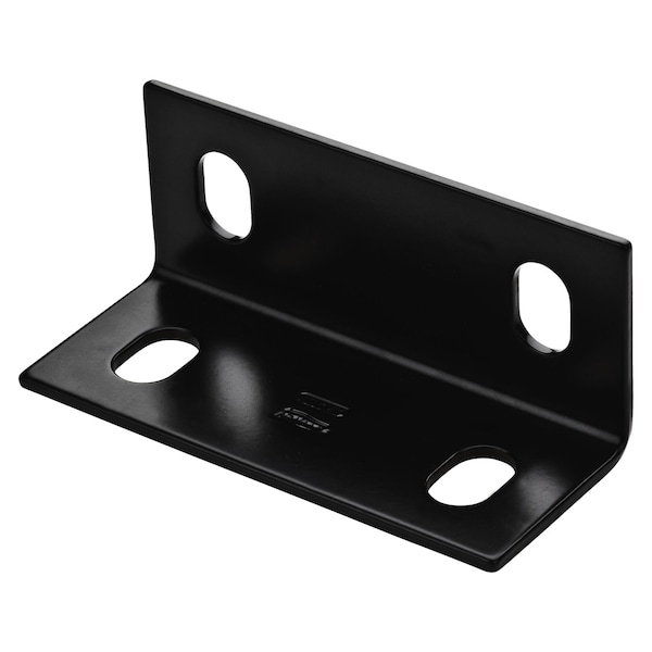 National Hardware National Hardware 2.1 in. H X 5 in. W X 0.125 in. D Black Carbon Steel Inside/Outside Wide Corner Br N351-488 - main